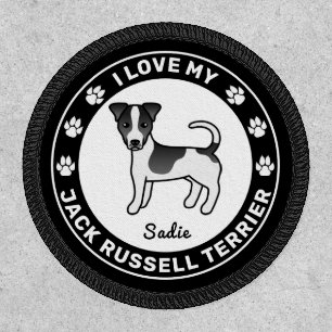 I Love My Jack Russell Terrier - Black & White Dog Patch