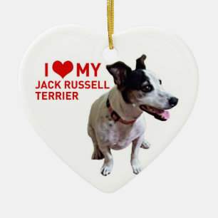 I love my Jack Russell Terrier Ceramic Ornament
