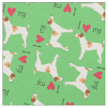 I Love my Jack Russell Terrier Fabric