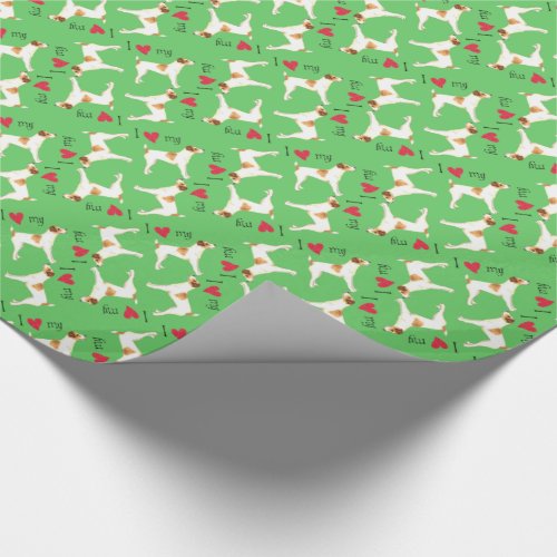 I Love my Jack Russell Terrier Wrapping Paper