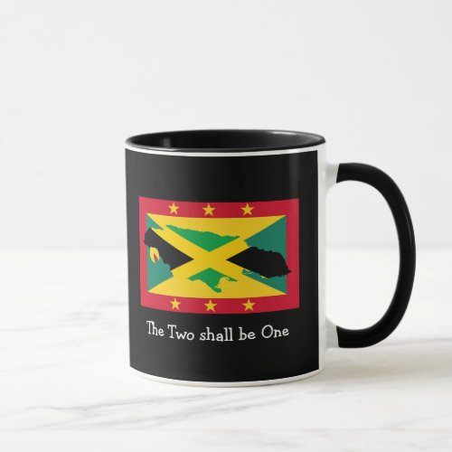 I Love My Jamaica  Grenada DUAL FLAG  Custom Mug