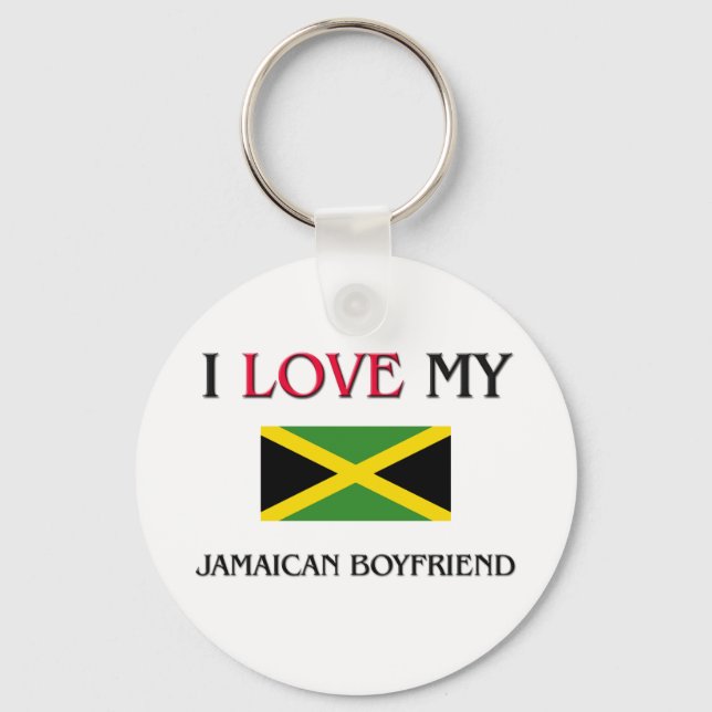 I Love My Jamaican Boyfriend Keychain (Front)