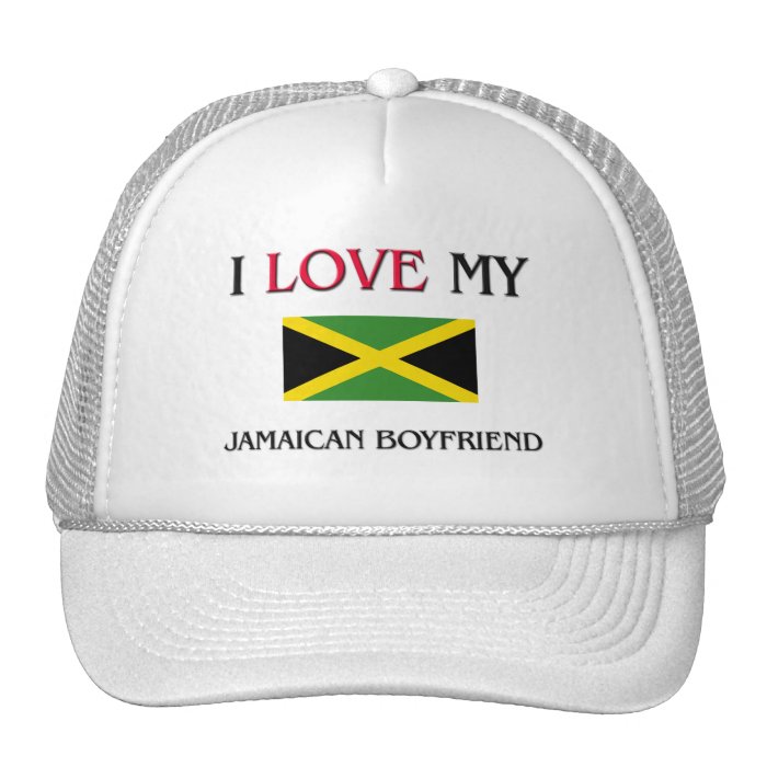 I Love My Jamaican Boyfriend Mesh Hats