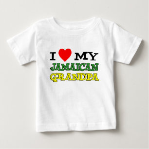 I Love My Jamaican Grandpa Baby T-Shirt