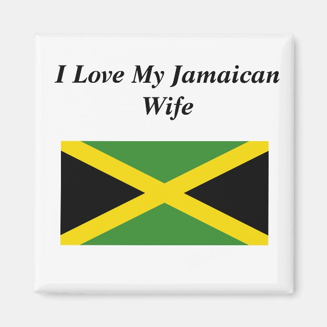 I Love My Jamaican Wife Magnet (Front)