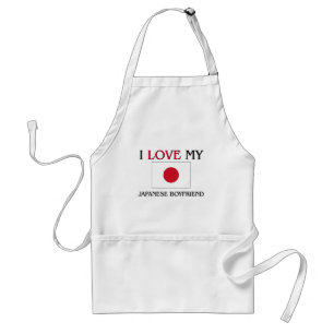 I Love My Japanese Boyfriend Adult Apron