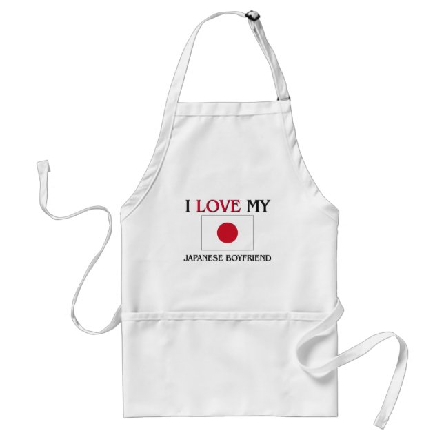 I Love My Japanese Boyfriend Adult Apron (Front)