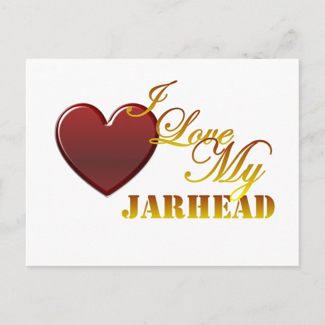 I Love My Jarhead 1 Postcard (Front)