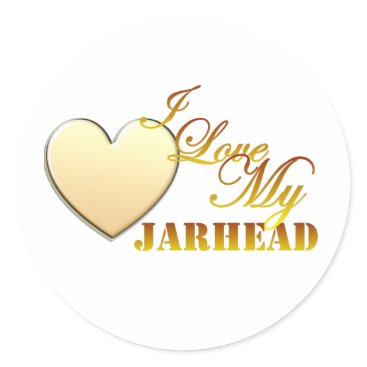 I Love My Jarhead Classic Round Sticker I Love My Jarhead Classic Round Sticker