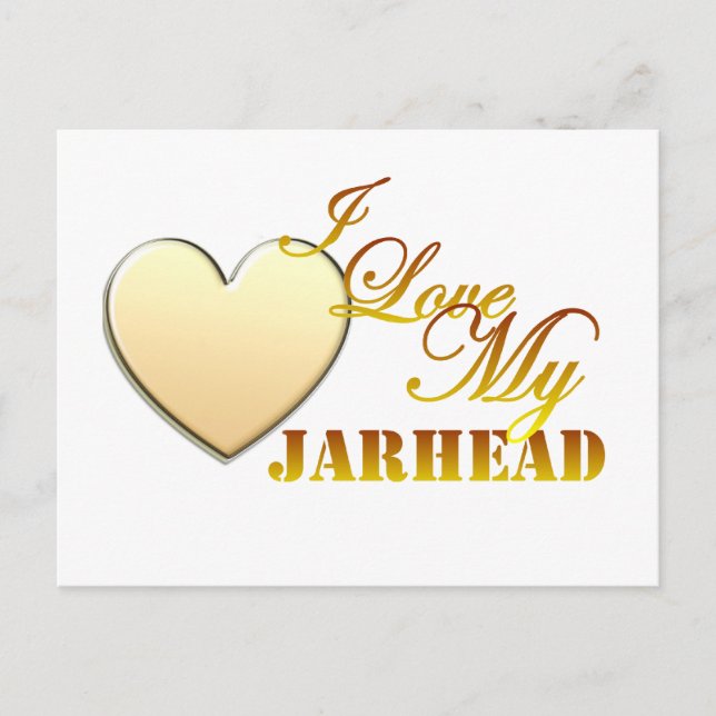 I Love My Jarhead Postcard (Front)