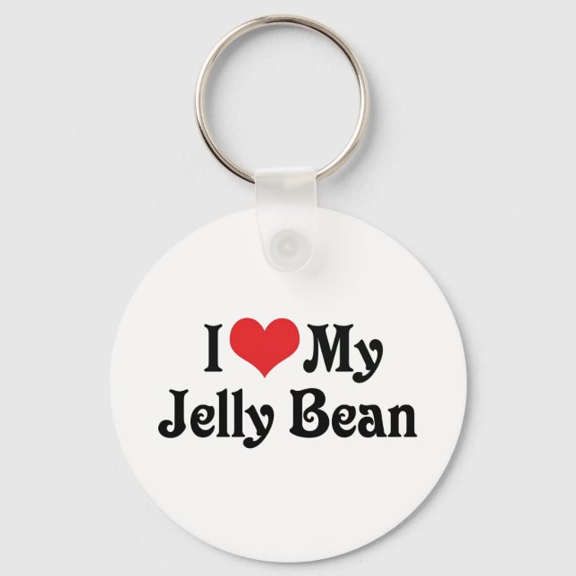 I Love My Jelly Bean Keychain (Front)