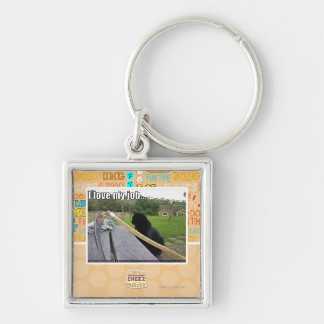 I love my job keychain (Front)