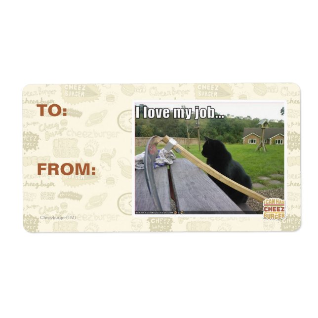 I love my job label (Front)