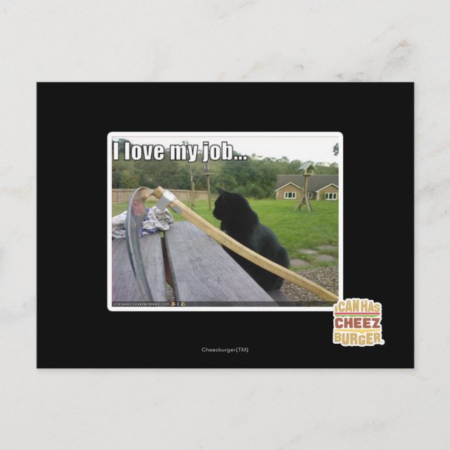 I love my job postcard (Front)