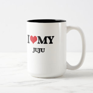 I Love My JUJU Two-Tone Coffee Mug
