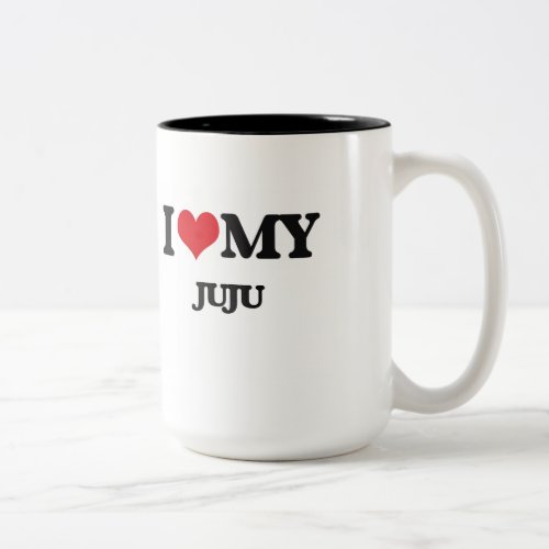 I Love My JUJU Two_Tone Coffee Mug