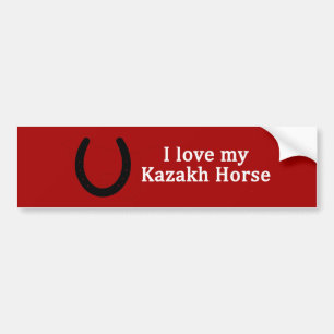 I Love My Kazakh Horse Bumper Sticker