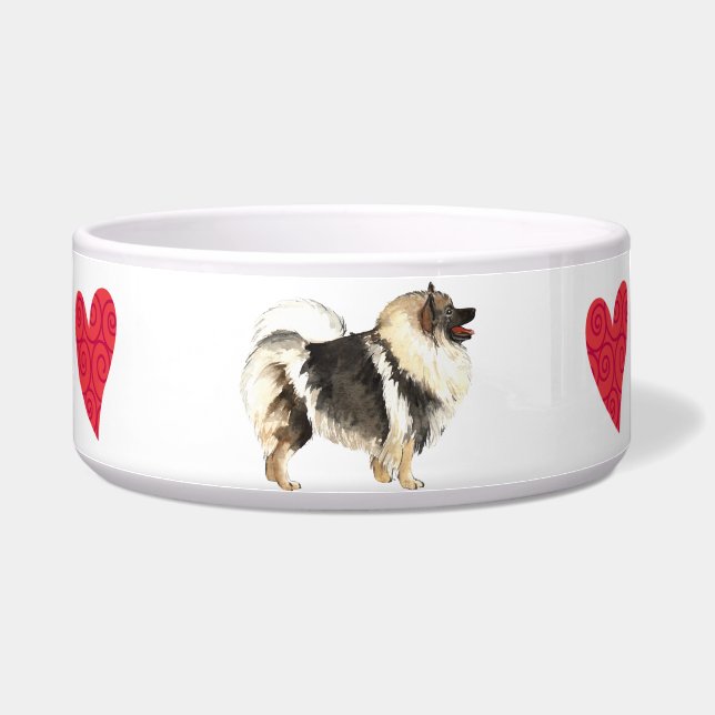 I Love my Keeshond Bowl (Right)