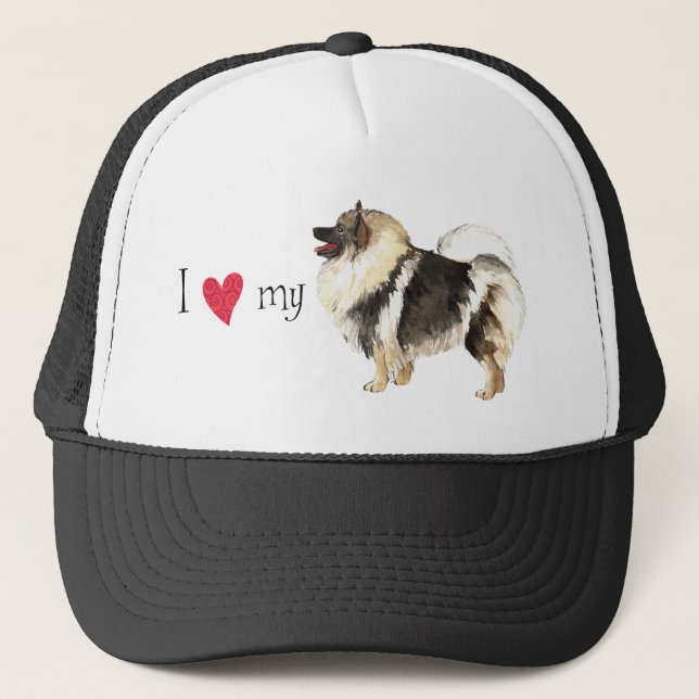 I Love my Keeshond Trucker Hat (Front)