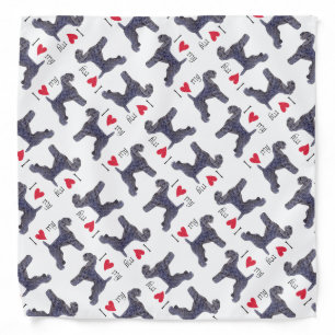I Love my Kerry Blue Terrier Bandana