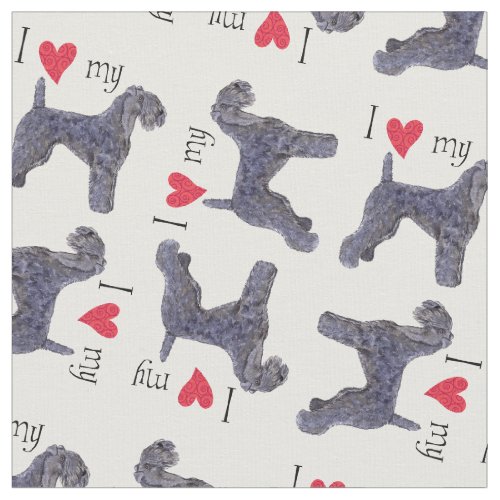 I Love my Kerry Blue Terrier Fabric