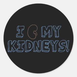 I Love My Kidneys Classic Round Sticker