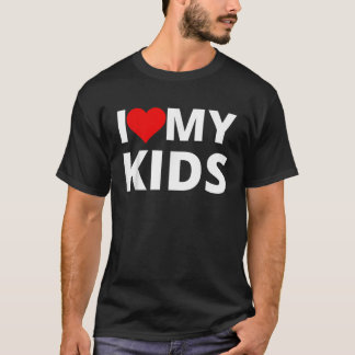 I Love My Kids Contains A Red Heart T Shirt