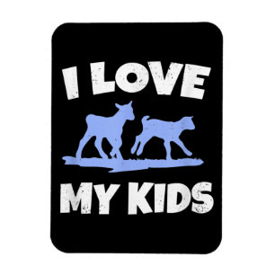 I Love My Kids For A Goat Farmer Gift Magnet