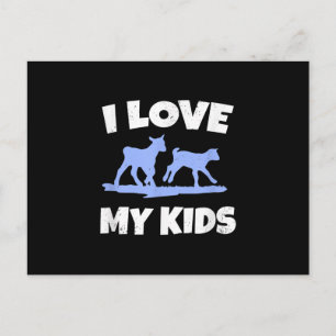 I Love My Kids For A Goat Farmer Gift Postcard