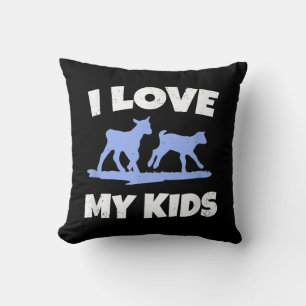 I Love My Kids For A Goat Farmer Gift Throw Pillow