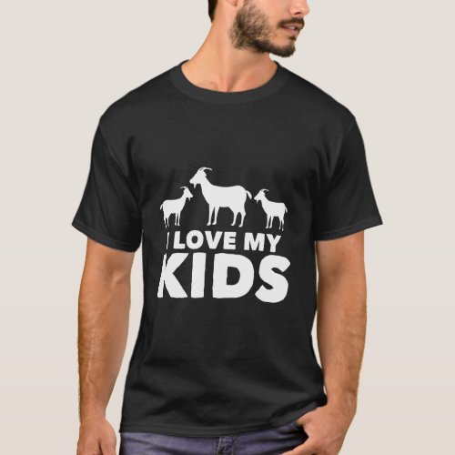 I Love My Kids Goat Animal Lover Gift T_Shirt