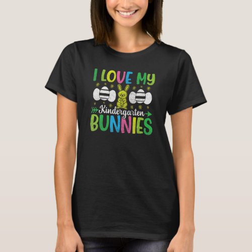 I Love My Kindergarten Bunnies Cute Easter Bunny T T_Shirt
