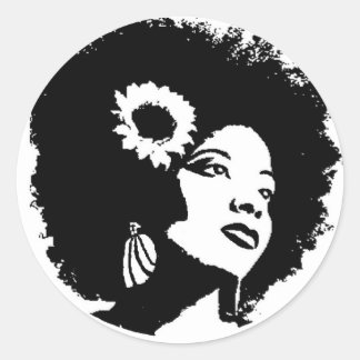 I love my Kinky Curly Hair Classic Round Sticker