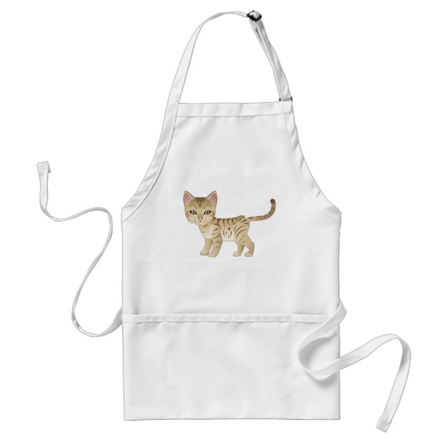 I Love My Kitty Adult Apron (Front)