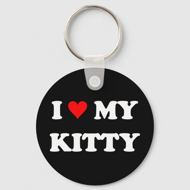 I Love My Kitty Keychain (Front)