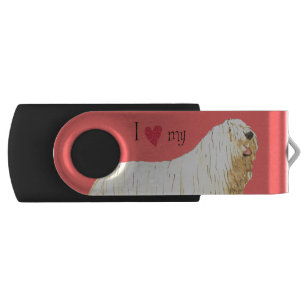 I Love my Komondor Flash Drive