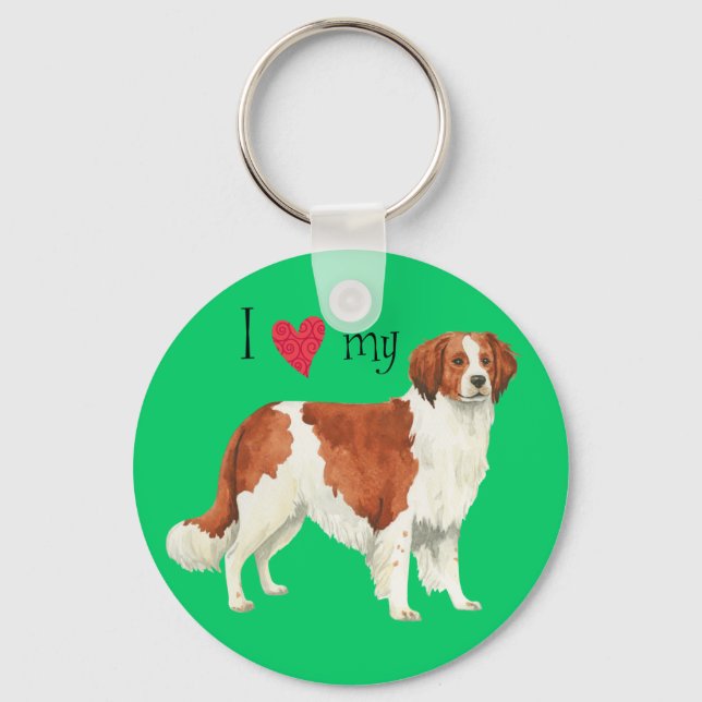I Love my Kooikerhondje Keychain (Front)