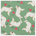 I Love my Kuvasz Fabric