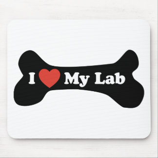 I Love My Lab - Dog Bone Mouse Pad
