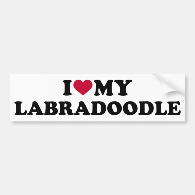 I love my Labradoodle Bumper Sticker (Front)