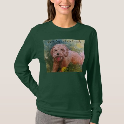 I Love My Labradoodle T Shirt Long Sleeve