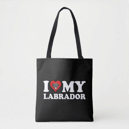 I Love My Labrador Black Lab Tote Bag