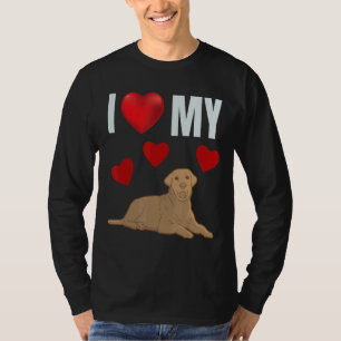 I Love My Labrador Cute Adorable Tan Black Lab Do T-Shirt
