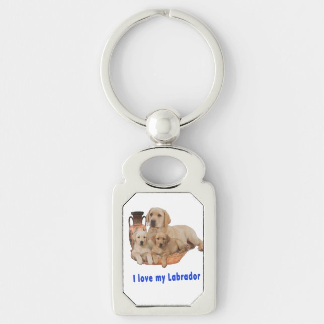 I  Love my Labrador Keychain (Front)