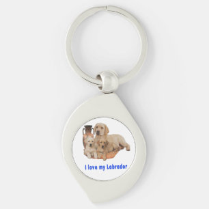 I Love my Labrador Keychain