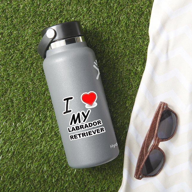 I Love My Labrador Retriever Sticker (HydroFlask Insitu)