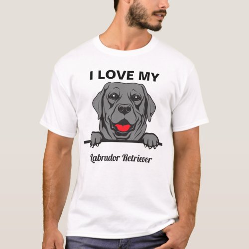 I Love My Labrador Retriever T_Shirt