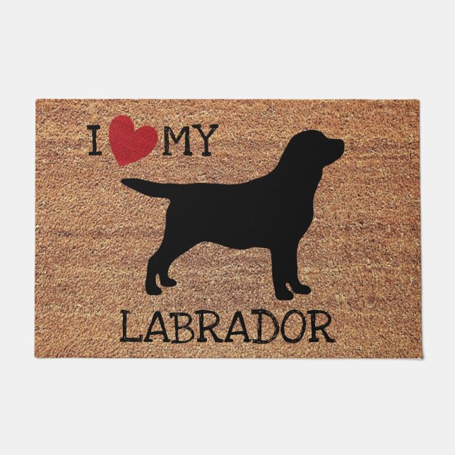 I Love My Labrador - Welcome Doormat - Labrador (Front)