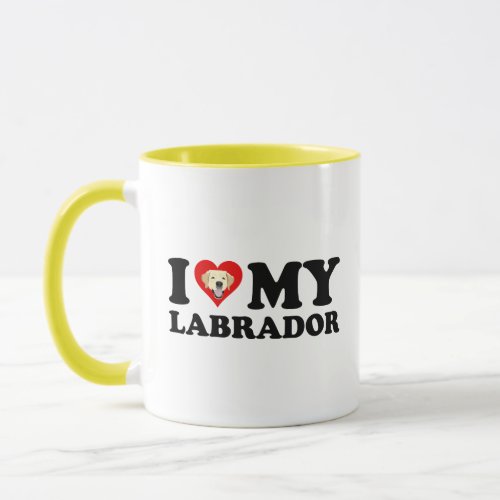 I Love My Labrador Yellow Lab Mug