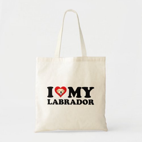 I Love My Labrador Yellow Lab Tote Bag